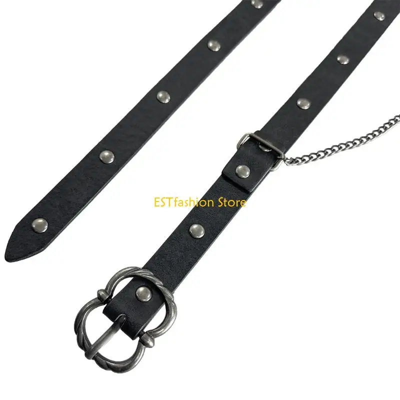 Y5GC Multiple Layer Waistband PU Belt Wasit Sash for Renaissance Event