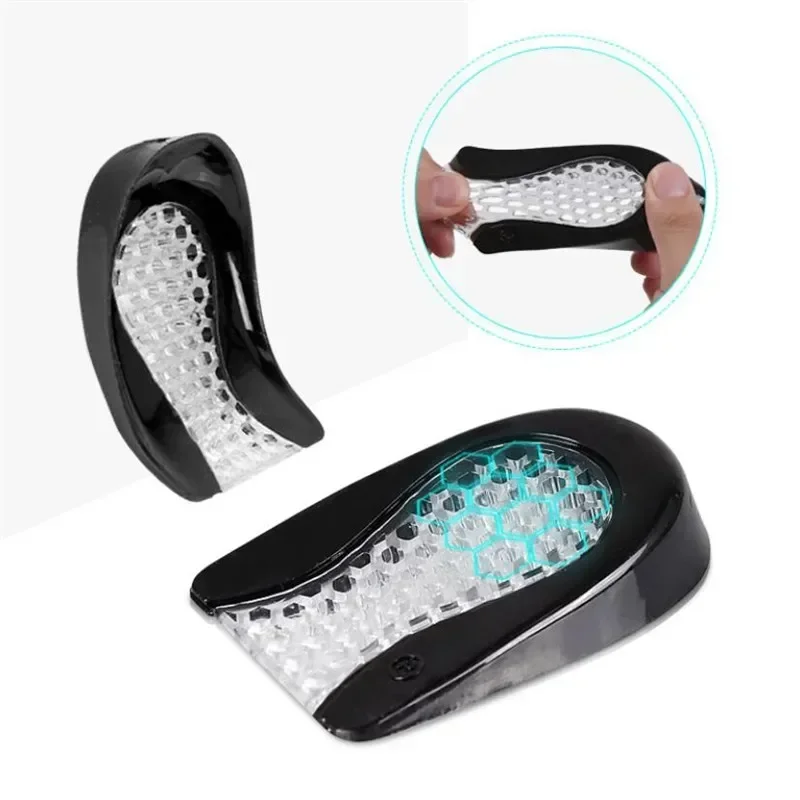 Silicone Gel Heel Pad for Shock Absorption Plantar Fasciitis Pain Relief Foot Care Insert Insole Height Increase Cup Cushion Pad