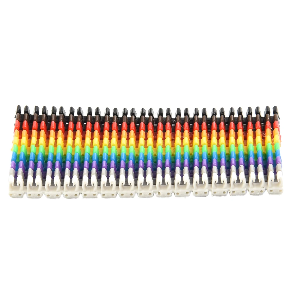 

Electrical Equipment Wire Number Box Electrical Supplies Plastic 100Pcs C-Type Cable Markers Colourful Brand New