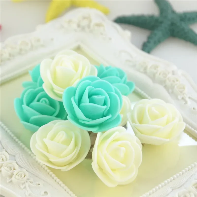 about  480pcs-500pcs/3cm Mini PE Foam Rose Flower Head Artificial Rose Flowers Handmade DIY Party Wedding Home Decoration