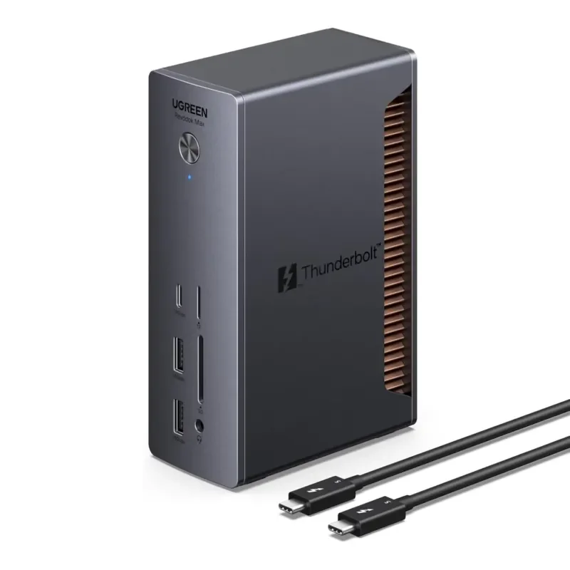 UGREEN 5 Dock, 13-in-1, 120Gbps Transfer, Single 8K, Dual 6K60Hz Display, 140W Max Charging, 2.5GbE, SD/TF 4.0
