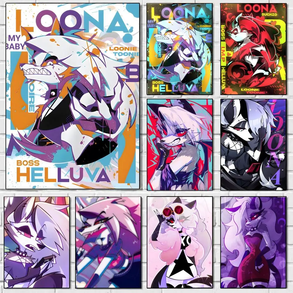 Anime Loona H-helluva Boss Poster Durable Painting Canvas Poster Wall Hanging Home Interior Decoration Art Mural Gift