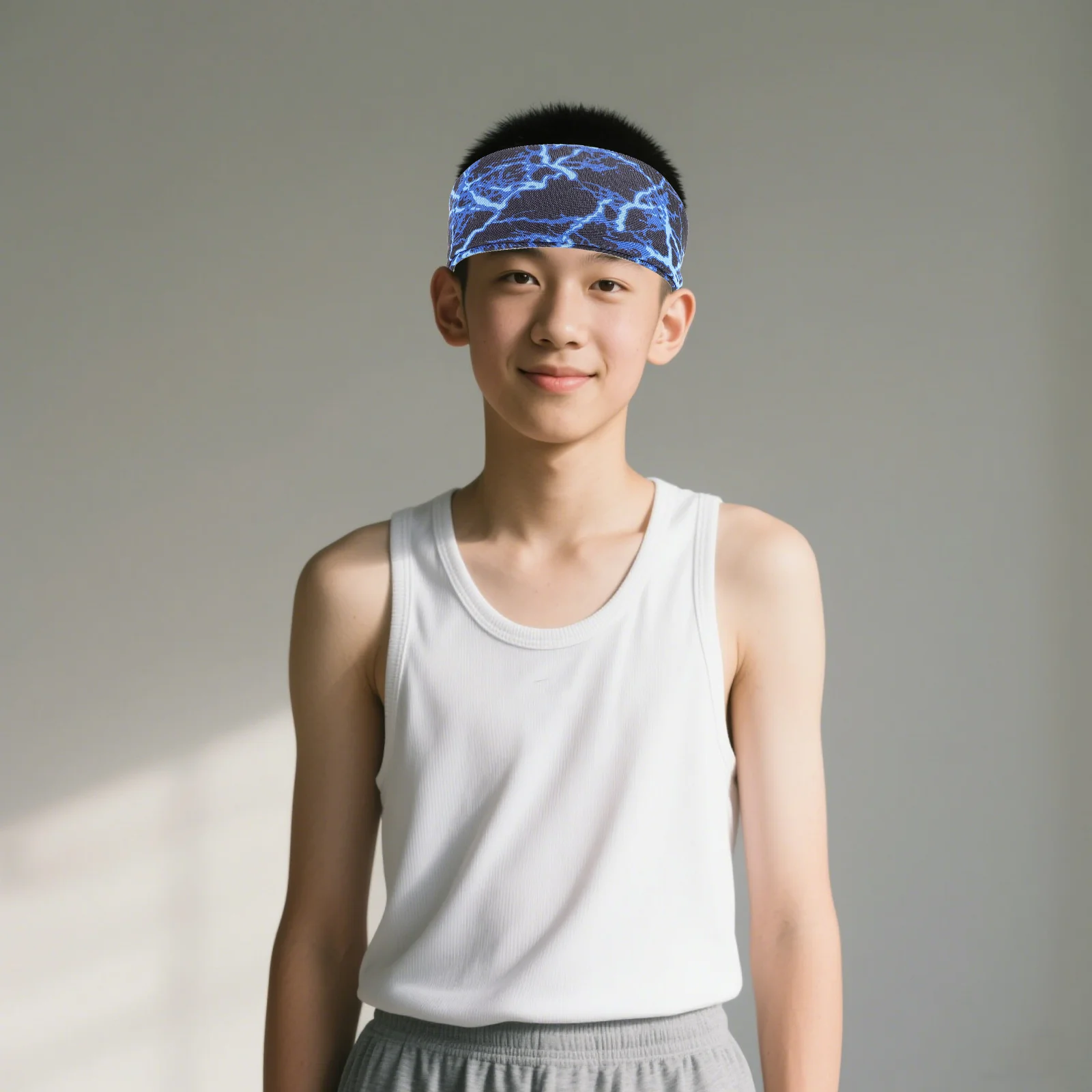 

8Pcs Boys Girls Sports Headbands Lightweight Sweat Absorbing Bands Trendy Camouflage Pattern for Running Headband