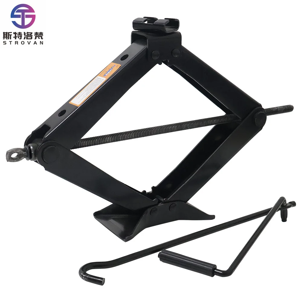 High Quality M 3Ton 360 Rotating  Steel Scissor Jack  Crank Electrophoresis Treated Black 100cm Min Height Car 12