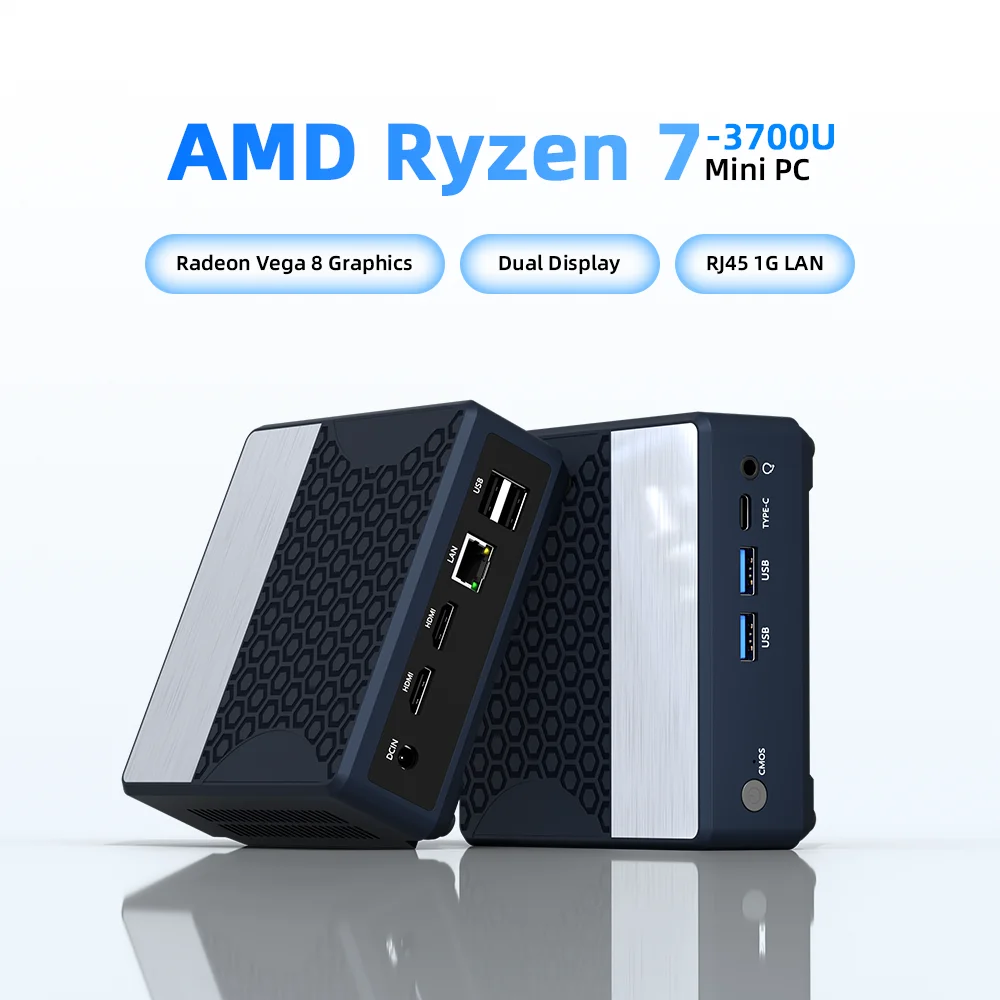 ZXIPC Zen + Computer Tascabile Mini PC AMD Ryzen7 3700U Doppio Display Radeon Vega 10 1G LAN WIFI5 BT 4.2 16GB 1TB DDR4 NUC Ufficio