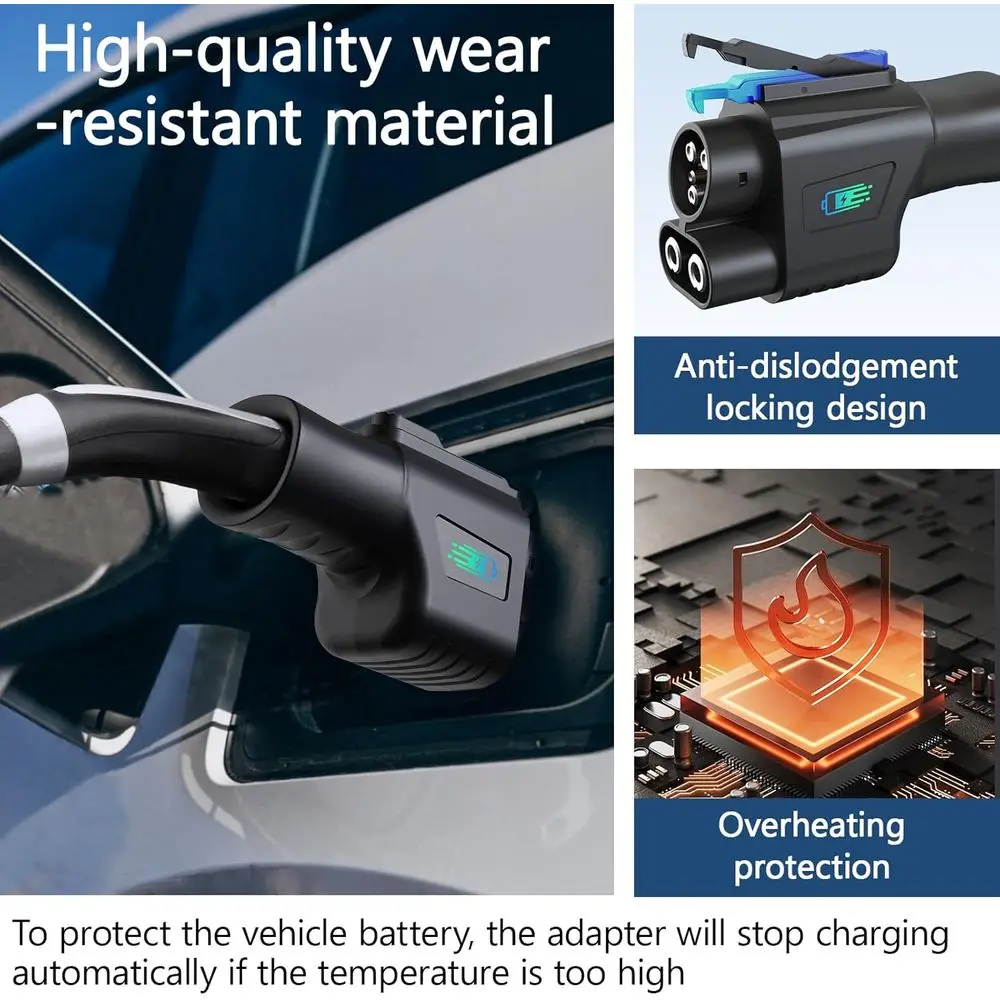 محول NACS إلى CCS، محول NACS إلى CCS للمركبة الكهربائية لشاحن Tesla Supercharger، Max 500Amps-1000V لـ Tesla V3/V4 DC Fast Cha