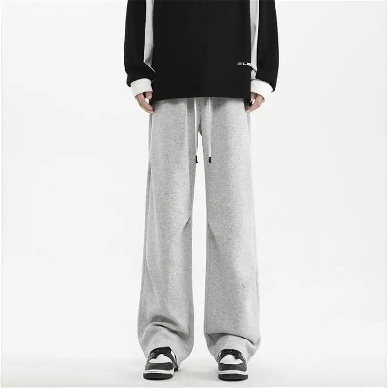

Men's Spring And Autumn Sports Trend Brand Versatile Drawstring Casual Pants American New Loose Straight Leg Workwear Long Pants