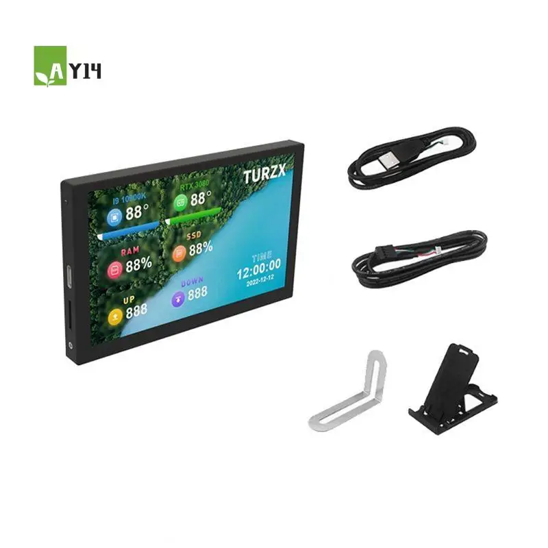 

AY14-5-дюймовый дополнительный экран IPS Type-C, динамический ЖК-дисплей 800X480, процессор, графический процессор, оперативная память, мониторинг жесткого диска, бесплатно AIDA64