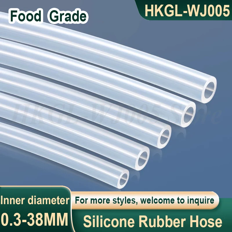 

ID 0.3-38mm Food Grade Silicone Rubber Hose Transparent Silicone Rubber Pipe Flexible Nontoxic Silicone Tube Customizable
