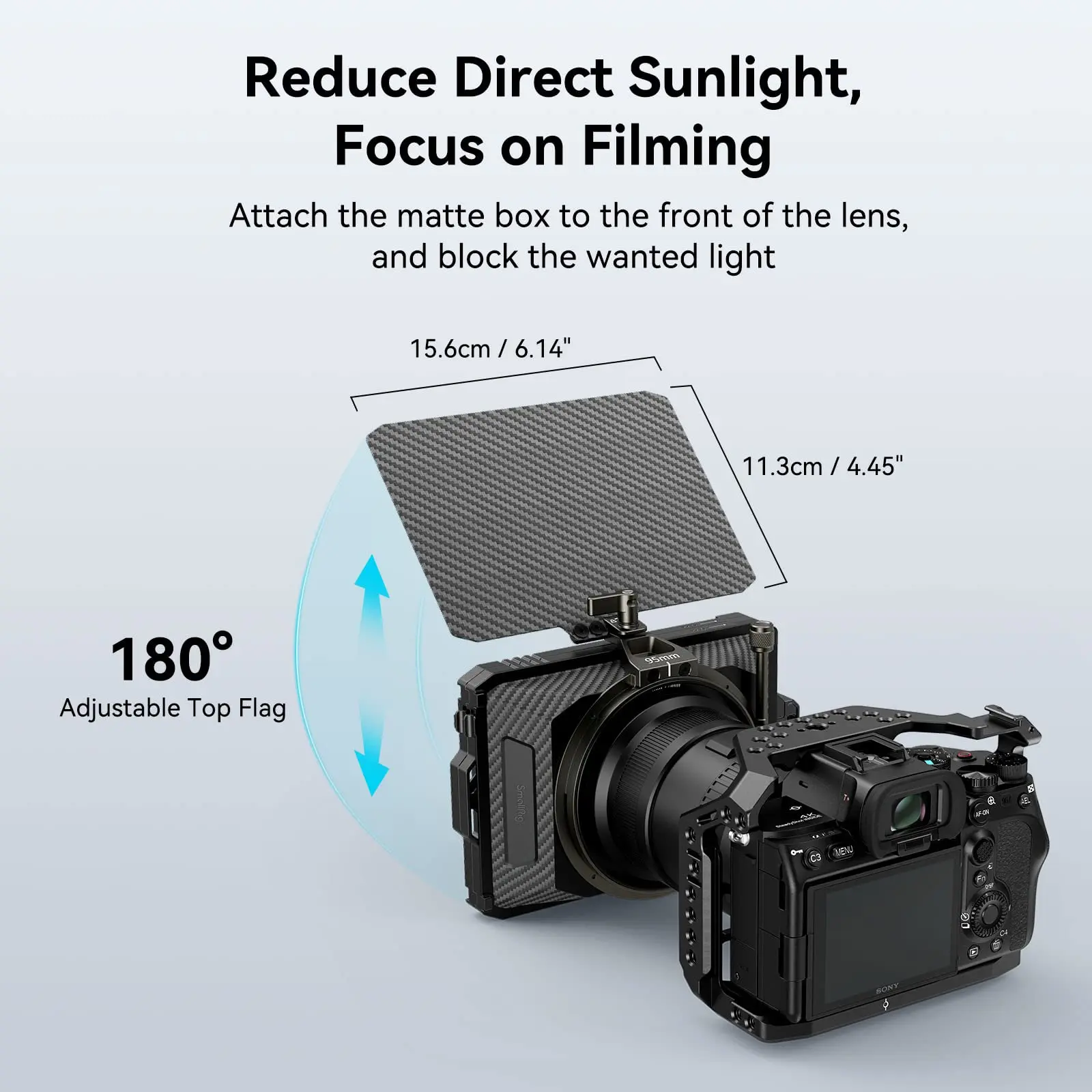 SmallRig Mini Matte Box Lite for DSLRs and Mirrorless Cameras Prevent Sunlight for Φ52Φ55Φ58Φ62Φ67Φ72Φ77Φ82Φ86 Filters