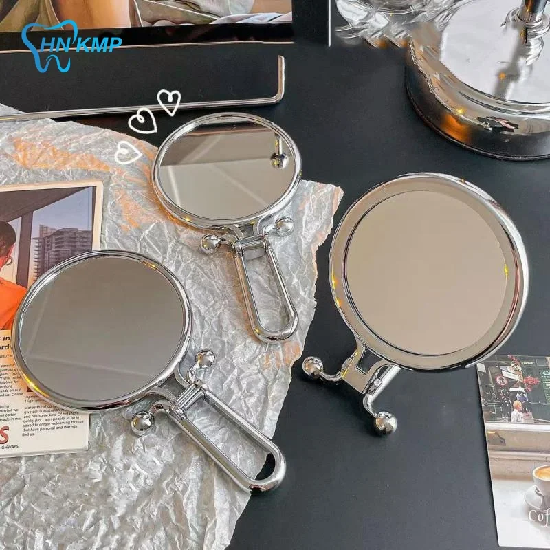 Portable Foldable Mirror Double-Sided 2x/5x/10x Magnification 360° Rotation Handheld Table Standing Makeup Tool