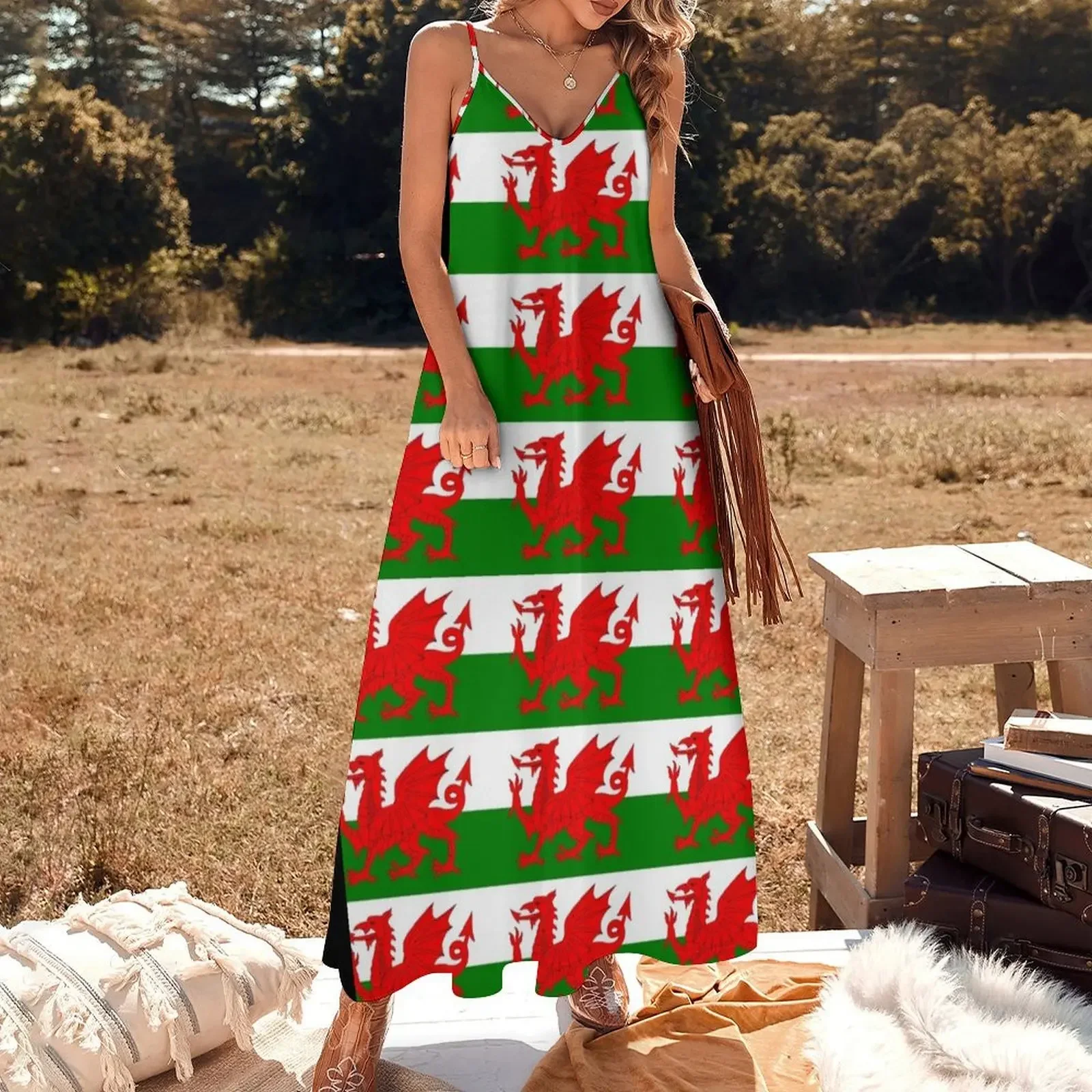 Welsh flag Sleeveless Dress Womens dresses beach dress long dress women summer Woman clothing