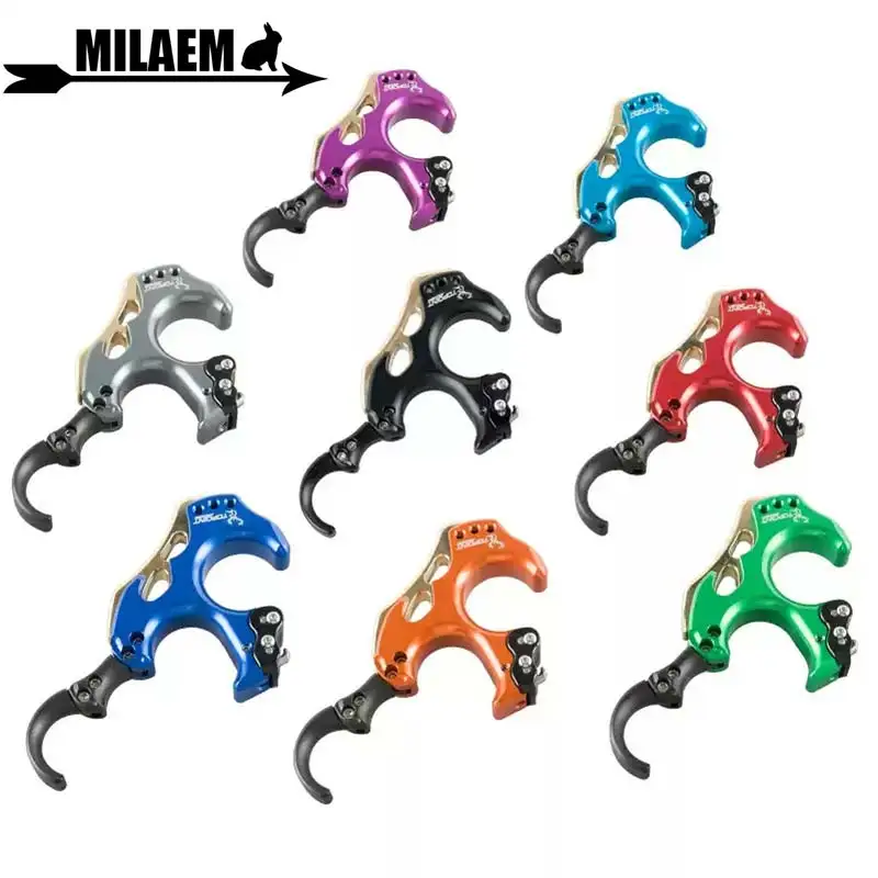 

Archery Compound Bow Release Compound Bow Back Tension Release 3/4 Finger Grip Thumb Trigger Hunting Shooting Bow Accessories