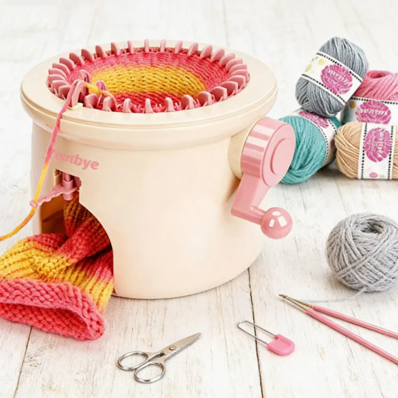 

Вязальная машина с 32 иглами, дизайн «Грибной домик», равномерные стежки, для проектов DIY, свитеров, шалей, пледов, шарфов