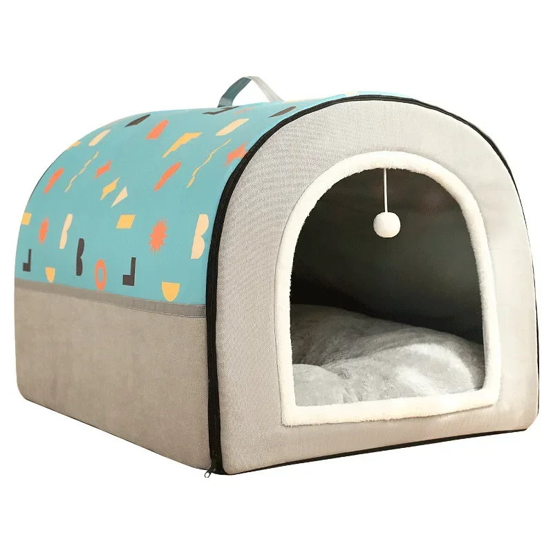 

Foldable Dog House Kennel Bed Mat For Small Medium Dogs Cats Winter Warm Cat bed Nest Pet Products Basket Pets Puppy Cave Sofa