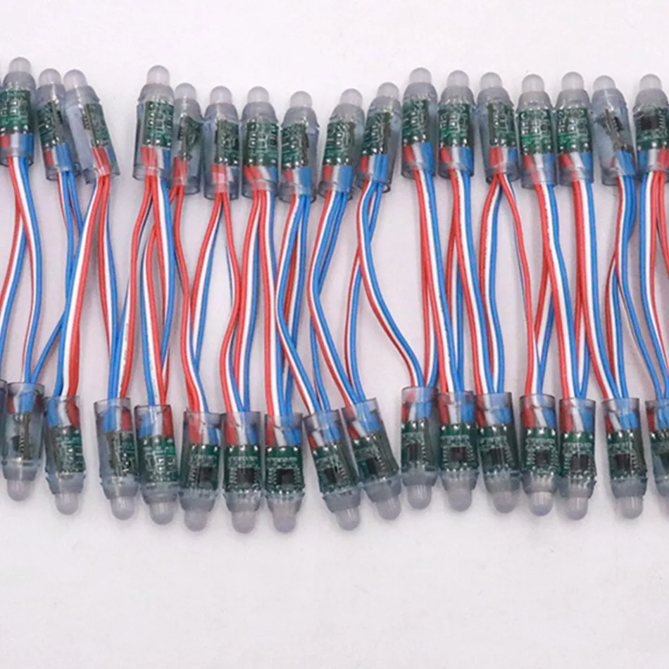 6m 50 Beads Full Color RGB WS2811 IC 12mm Pixels Digital Addressable 5V 12V Dream Color LED Pixels Module IP68 Waterproof Light