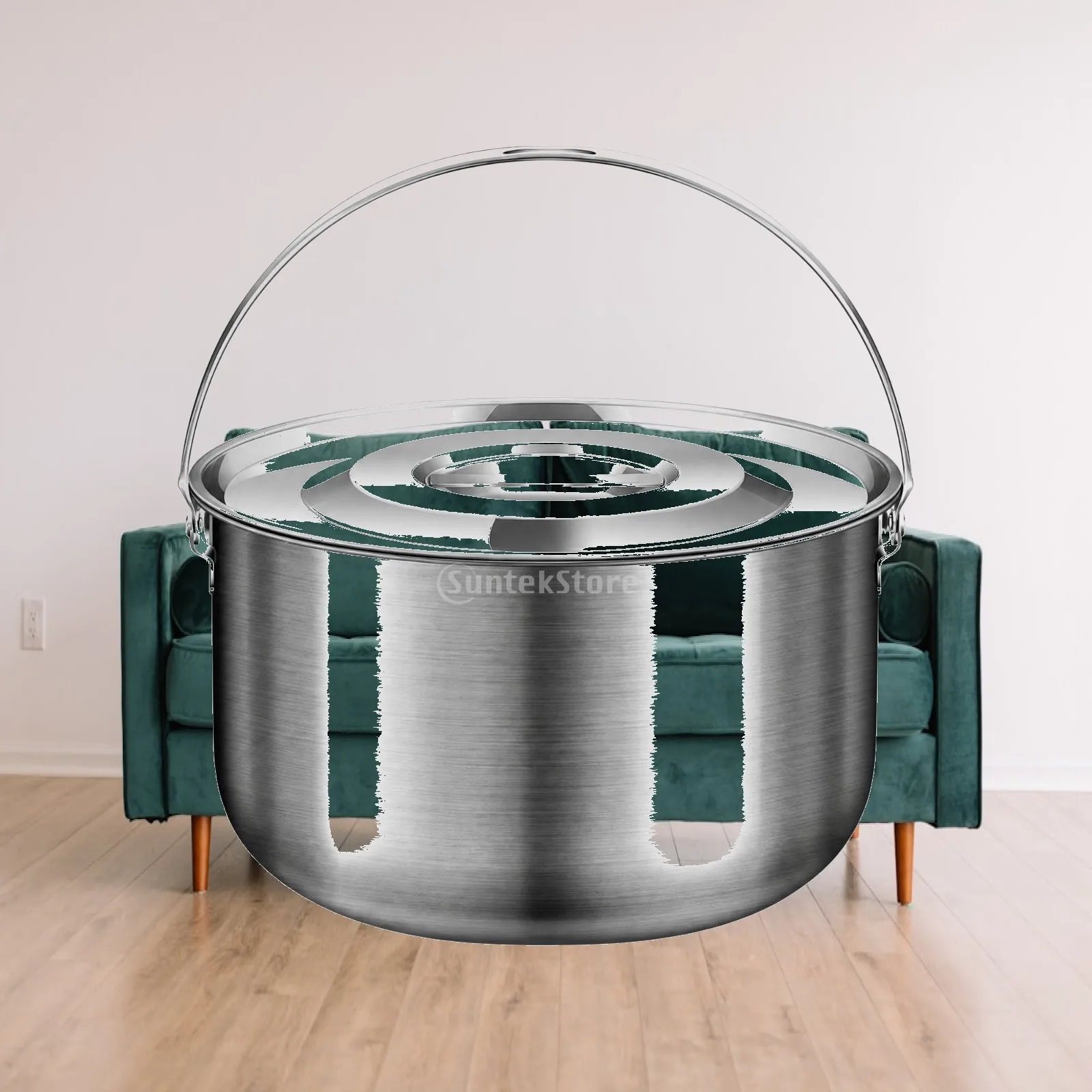 Durable Stainless Steel Oil Keeper with Tight Fitting Lid for Kitchen Grease Storage and Cooking Use