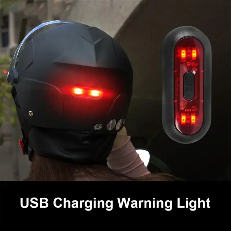 LED Bicycle Helmet Light Taillight Waterproof Motorcycle Helmet Backpack Bike Safety Signal Warning Rear Lamp Luces Para Casco