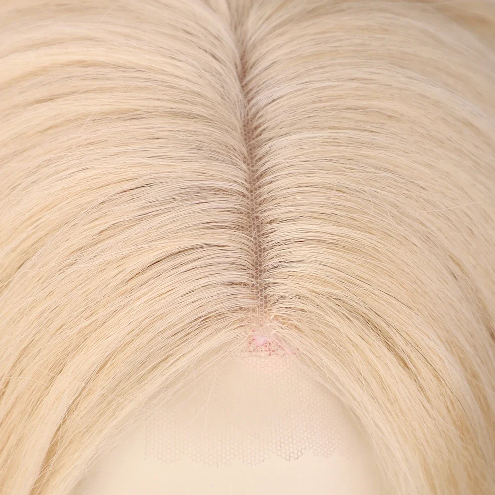 Peluca rubia con malla frontal para mujer, pelo sintético Natural de onda profunda, 28 pulgadas, uso diario, 613