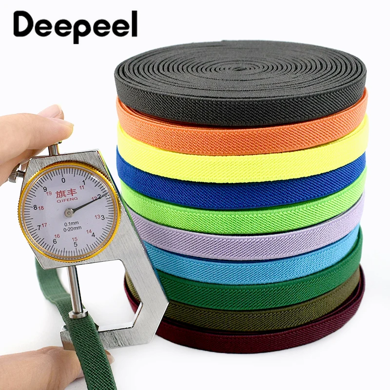 

2-10Meters 10mm Colorful Elastic Bands for Elastics Shoelaces Sneakers Stretch Tape HairBand Rubber Band DIY Sewing Accessories