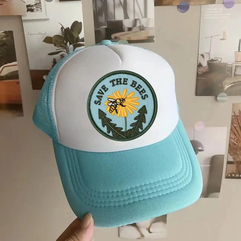 1pc sparen die Bienen floarl gesticktes Patch-Eisen auf aufgenähten Patches für Kleidung Cap Bag Jacke DIY Geschenk Abzeichen mit heißem Kleber