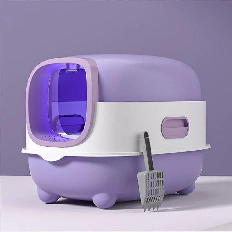 

Cat litter box UV disinfection anti-odor fully enclosed extra-large size anti-splash sand leakage prevention detachable design