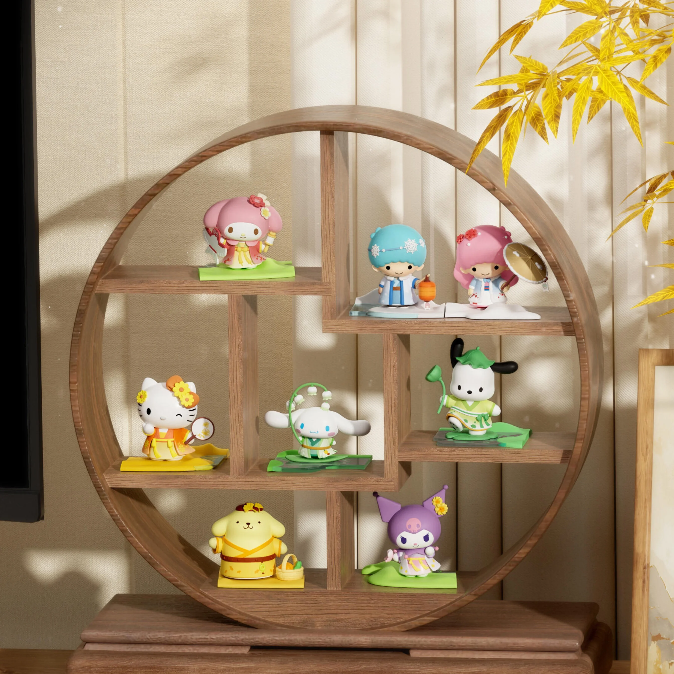 Cartoon Four Seasons And Eight Solar Terms Series Ornaments Figue Doll Kuromi My Melody Blind Box Transparent Box Birthday Gift
