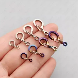 Titanium Alloy Jewelry Clasps Mini Hook Clasp for Necklaces Bracelets Keychains