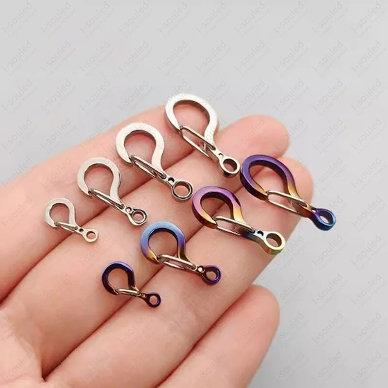 Titanium Alloy Jewelry Clasps Mini Hook Clasp for Necklaces Bracelets Keychains