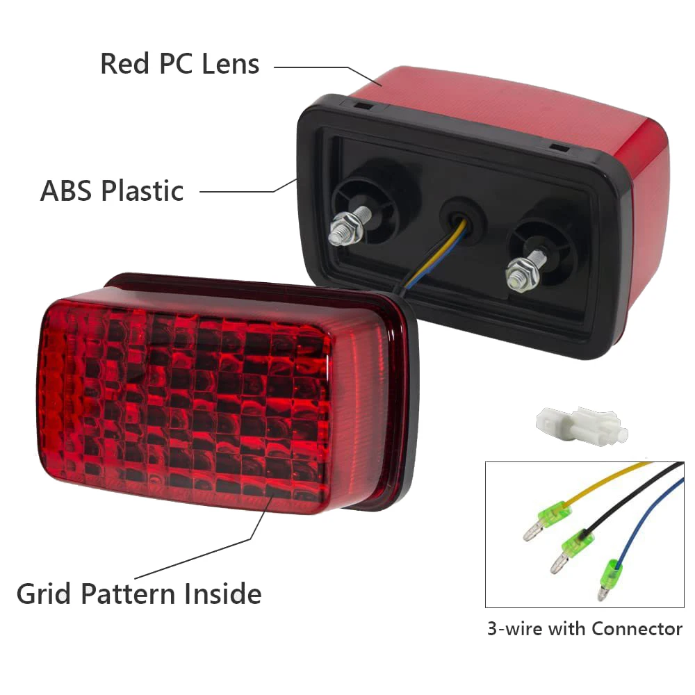 Motorcycle LED Taillight Brake Light 12V Retro Rear Light Running Light for Yamaha BANSHEE BLASTER BREEZE WARRIOR GRIZZLY KODIAK