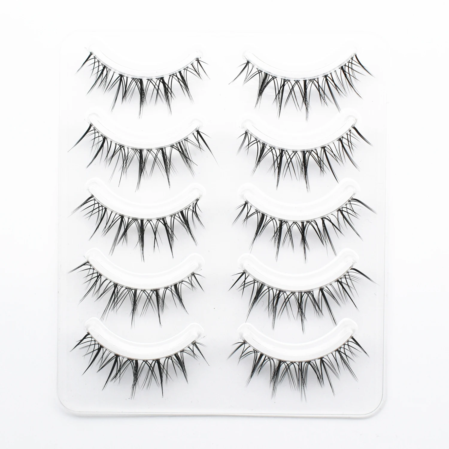 5 Pairs Manga Wimpern Weich Natur Cosplay Wimpern Flauschigen Falsche Wimpern Make-Up Wimpern Wispy Gefälschte Wimpern Maquiagem Lash