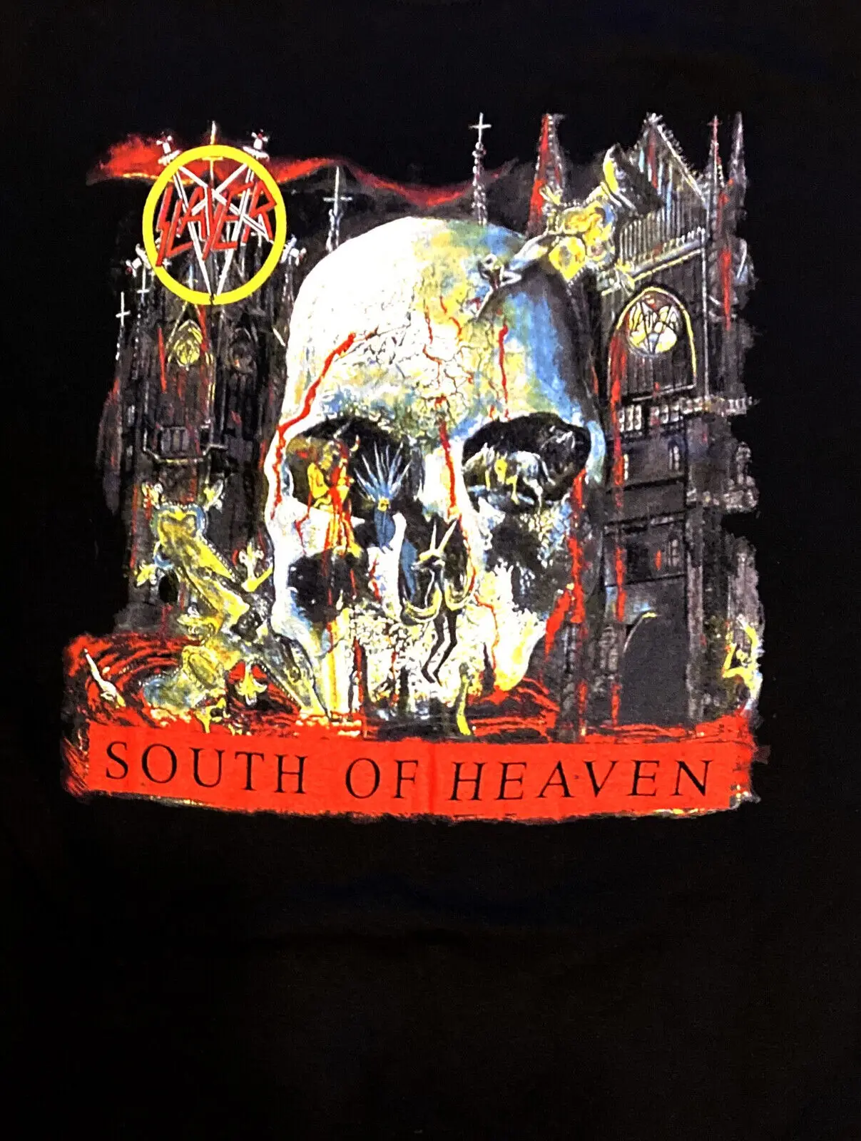 SLAYER cd cvr SOUTH OF HEAVEN Official SHIRT XL New awaits mercy abyss reign