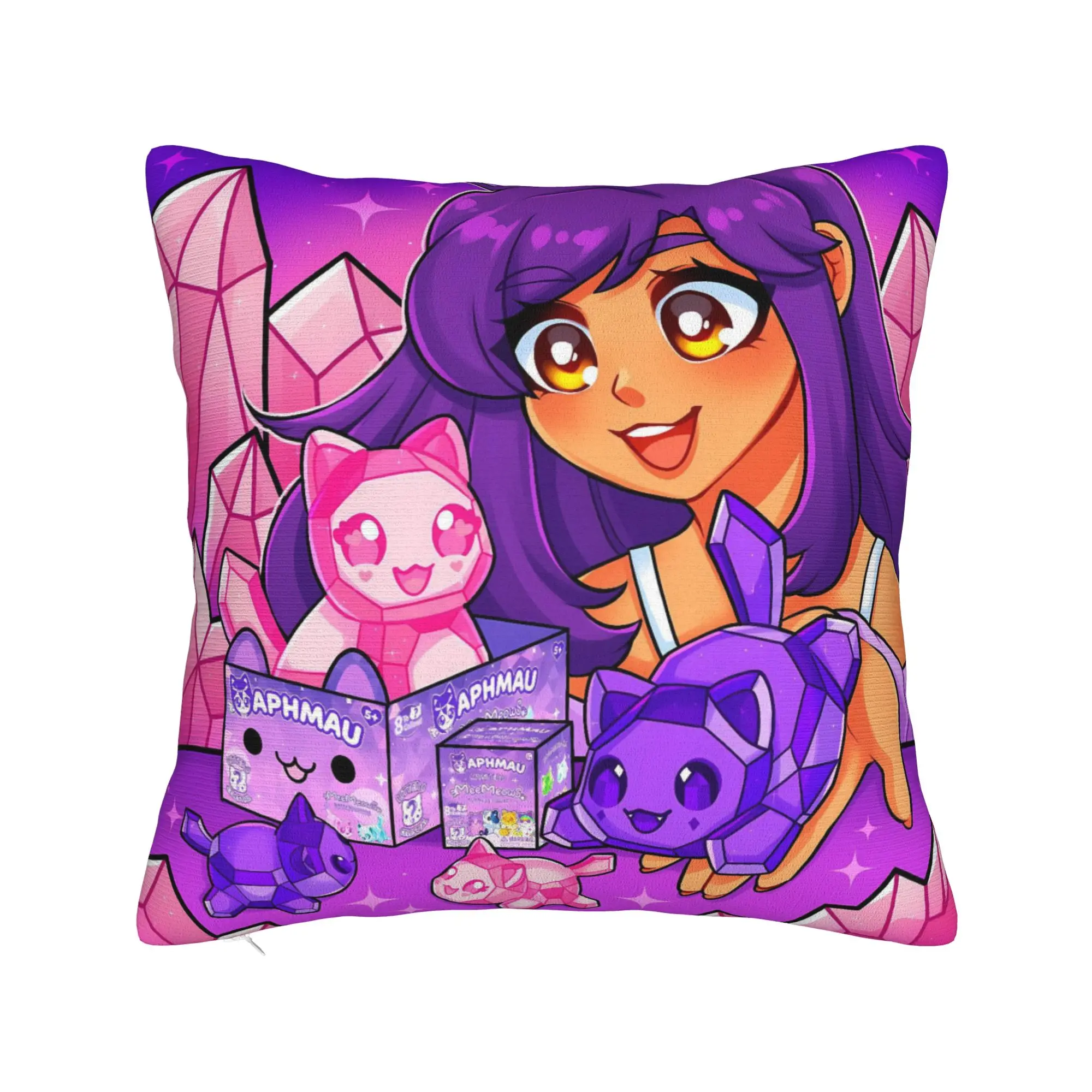 Graceful Aphmau Elegant Dress Pose Pillow Case  Retro Trendy Pillow Cover Soft Pillowcases For Wedding Party Home Decor