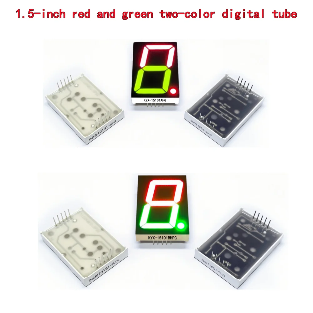 10PCS 1.5-inch red and green dual-color digital tube, 30.6mmX44mm dual-color digital screen, 