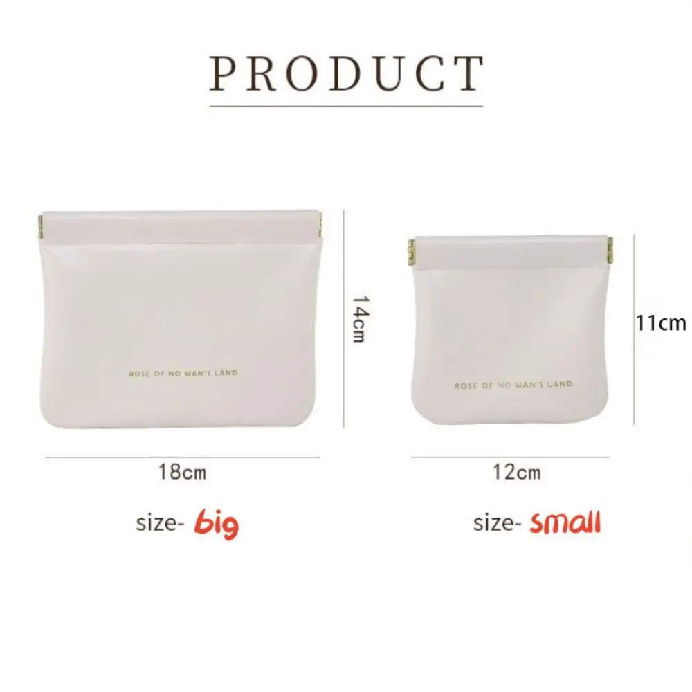 Fashion Simple Lipstick Makeup Bag Portable Mini Jewelry Handbag PU Travel Storage Bag Women Girls