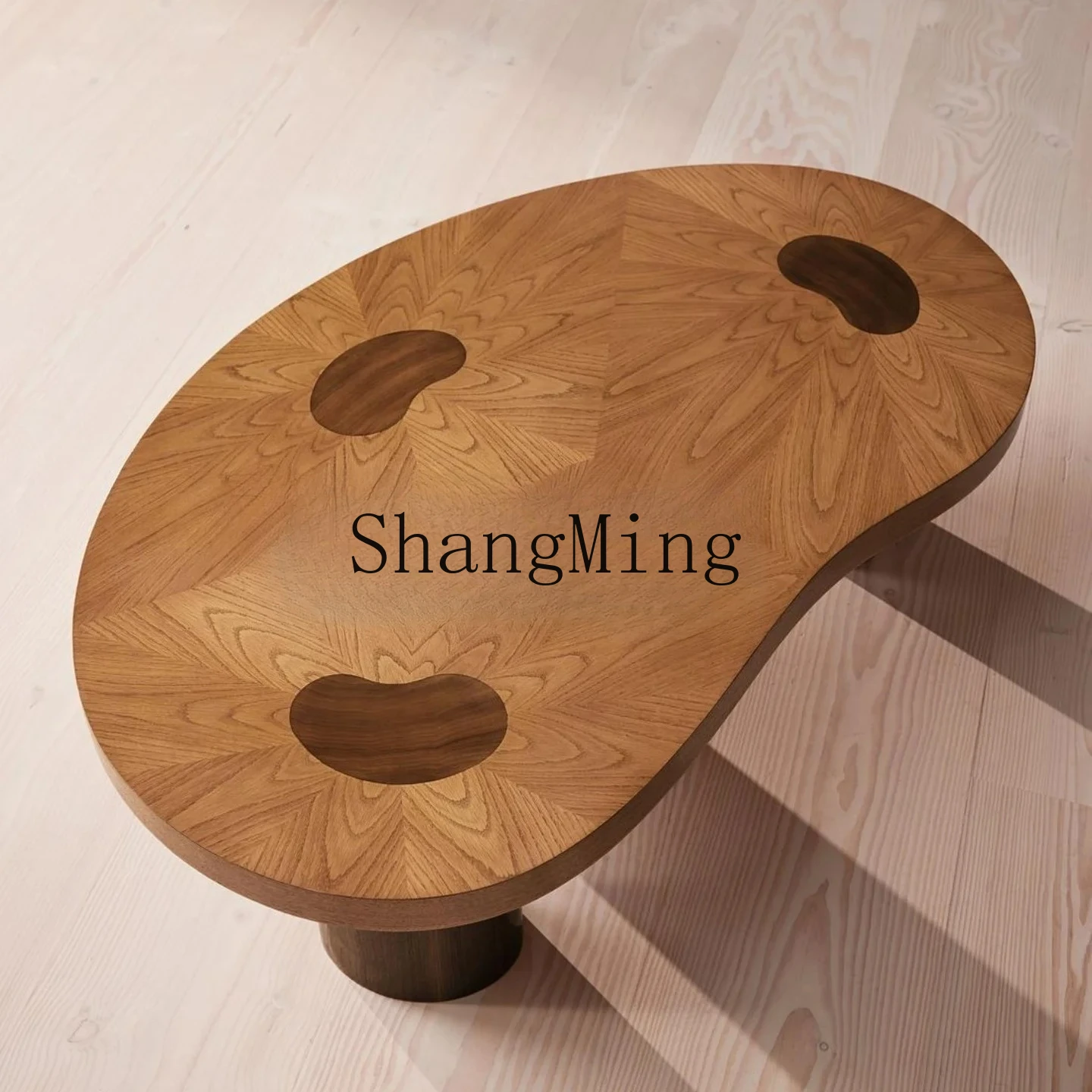 

FG simple wabi-sabi style solid wood coffee table medieval style special-shaped tea table reception negotiation coffee table