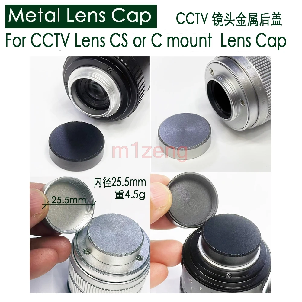c mount metal rear Lens Cap/Cover protector hood for 25mm 35mm 50mm camera cctv FILM cs lens black silver