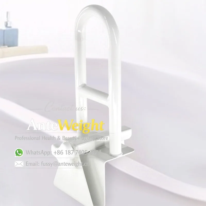 No-Drill Bathtub Safety Rail, Suction Grab Bar for Elderly & Pregnant | Anti-Slip Standing Aid for Bathroom & Toilet