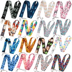Cute Art Lanyard for Keys Chain Badge Holder ID Credit Card Pass Hang Rope Lariat Mobile Phone Charm Accessories Gifts Wholesale