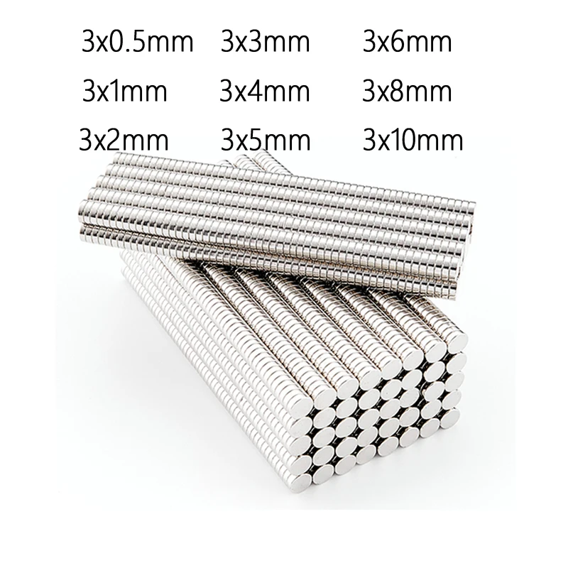 3x0.5 3x1 3x2 3x3 3x4 3x5 3x6 3x8 3x10 mm Strong Round Magnets for Fridge Office Use Refrigerator Magnet Magnetic Hook DIy