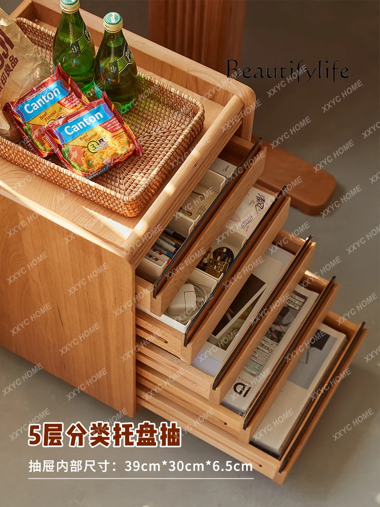Small wooden office study file cabinet removable  retro data cabinet multi-function