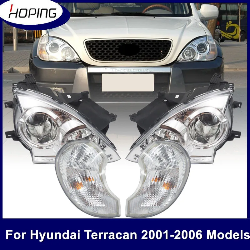 

Hoping 4PCS Front Headlight Head Light Corner Light For Hyundai Terracan 2001 2002 2003 2004 2005 2006 Replacemnt Headlamp
