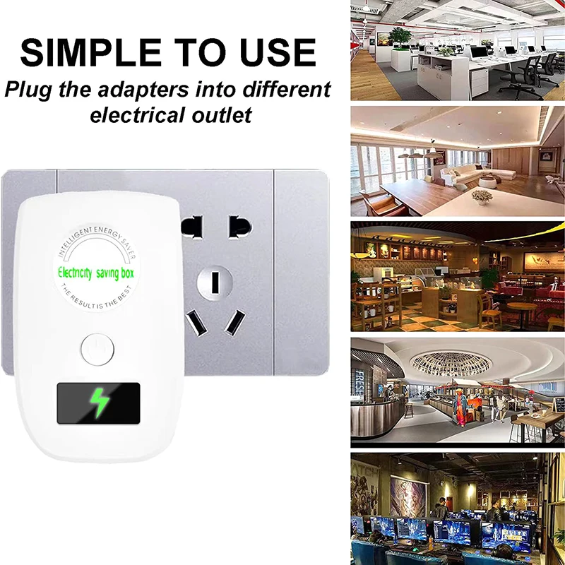 1Pc Power Saver Draagbare Elektriciteit US Energy Saver Smart Saving Box Veilig Huishoudelijke Plug 90V-250V Voor Kantoor Keuken Accesso