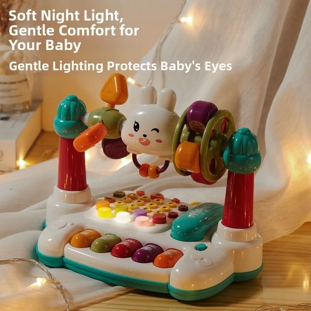 16 in 1 Rotating Music Piano Keyboard Interactive Creative Baby Music Piano Toy Funny Music Instrument