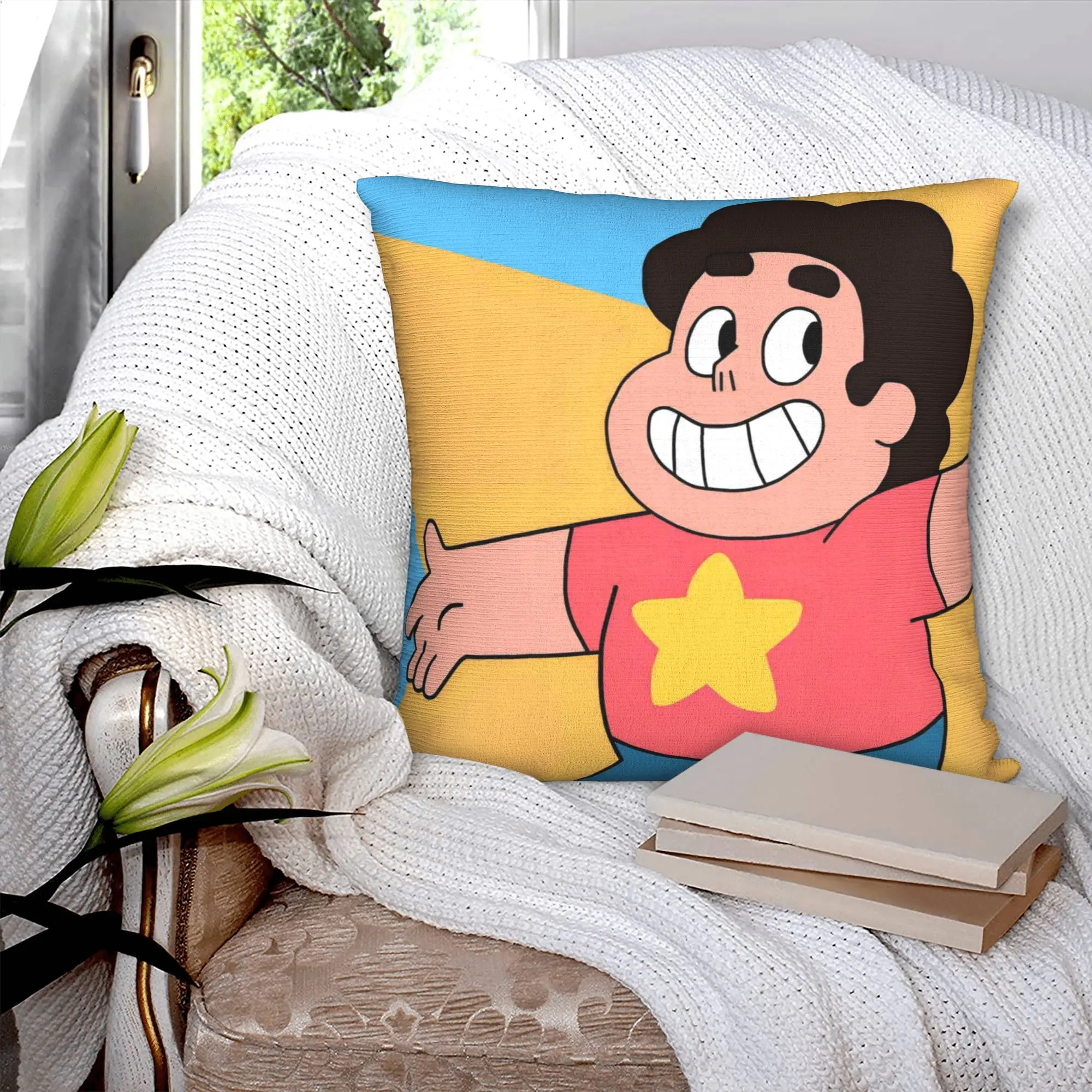 Nordic Steven Universe Sofa Cushion Cover Polyester Children Gift Cartoon Throw Pillow Case Living Room Decoration