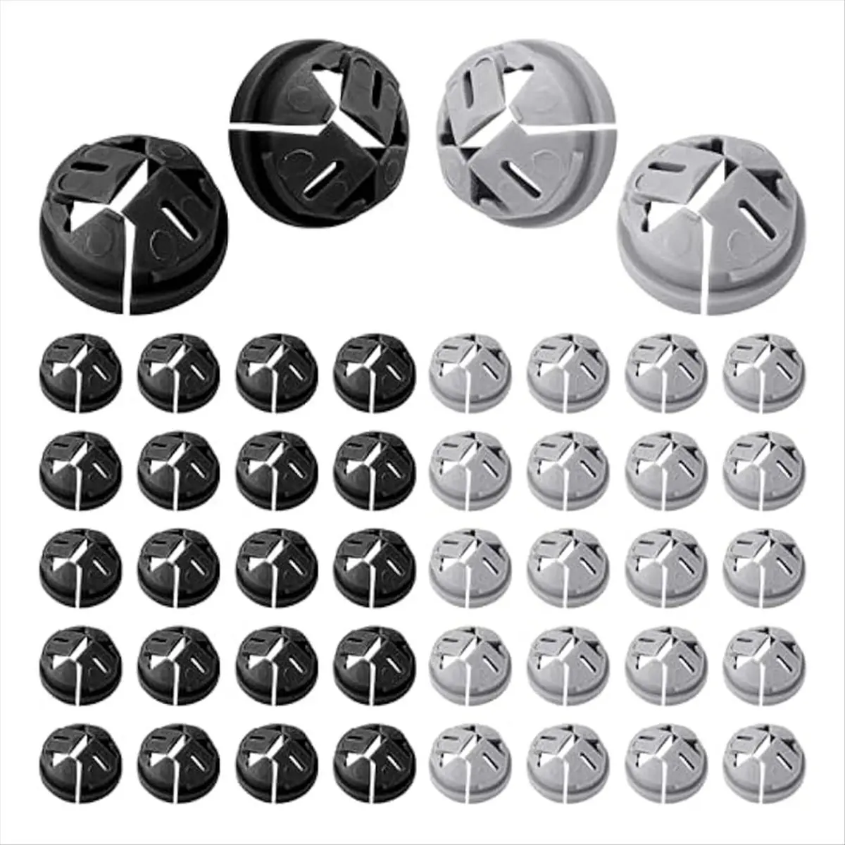 PREMIUM QUALITY 100pcs Push-in Cable Connectors, 3/8 Inch Push in Connector Button Push-in NM Cable Clamps for Romex 1/2 Inch Kn