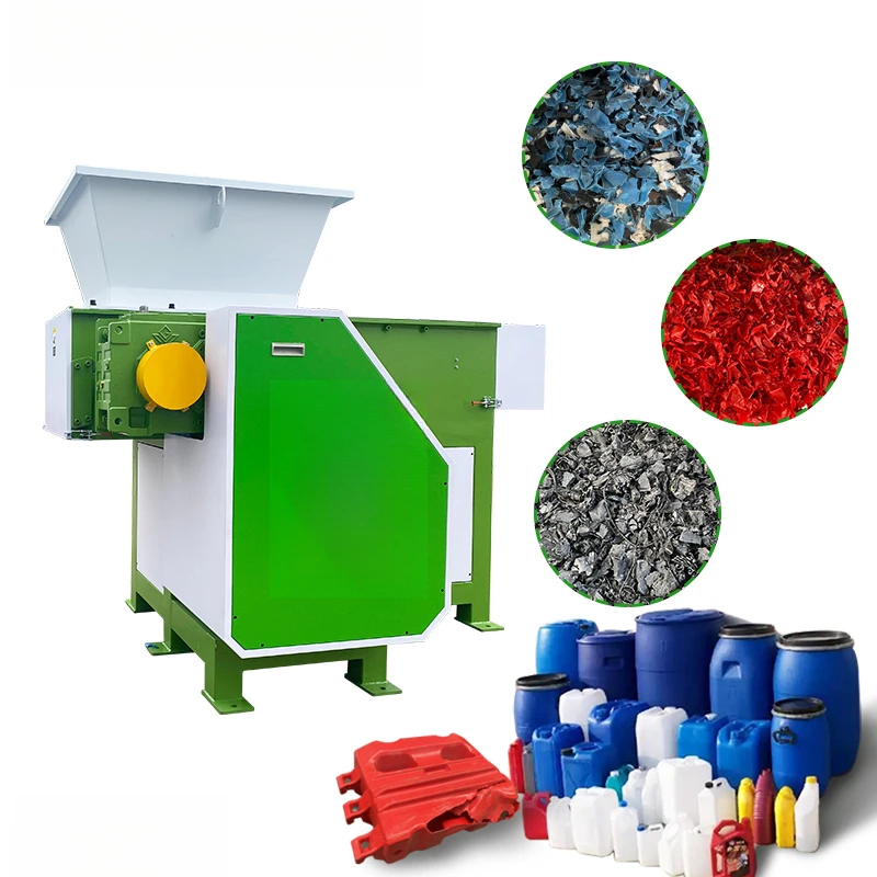 Industrial single axis shredder, heavy-duty scrap metal and iron crusher, large garbage shredding equipment