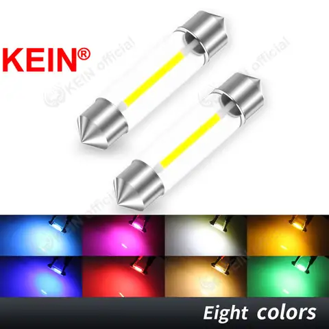 KEIN 2PCS Led C5W Bulb C10W Lamp 31mm Festoon 36mm 39mm 41mm 28mm 31 mm Interior Car Light Pink Warm White Blue Red 6V 12V 24V