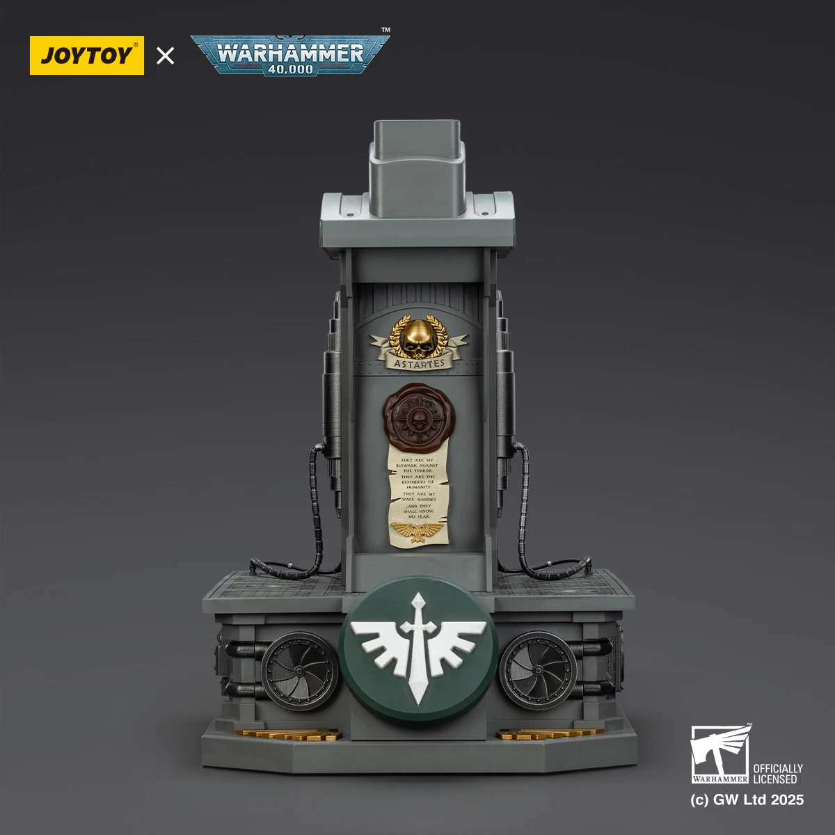 Hełm Dark Angels MKX 1:1 Figurka Akcji JOYTOY Warhammer 40K Zabawki Model Kolekcja Hełmów Dark Angels Stojak Ekspozycyjny