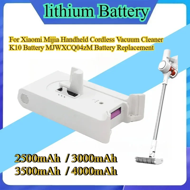 New Replacement Battery Pack For Xiaomi Mijia K10 Handheld Cordless Vacuum Cleaner 25.2v 5000mAh LI-ion Rechargeable Batteries